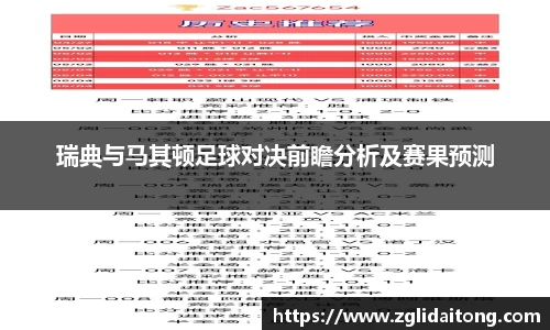 瑞典与马其顿足球对决前瞻分析及赛果预测
