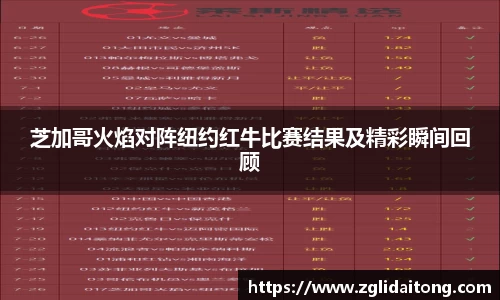 芝加哥火焰对阵纽约红牛比赛结果及精彩瞬间回顾