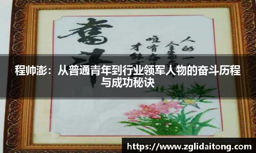 程帅澎：从普通青年到行业领军人物的奋斗历程与成功秘诀